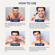 Caffeine Eye Cream for Men: Under Eye Roller for Bags and Puffy Eyes Treatment - Men's Cooling Stick and Depuffer for Dark...