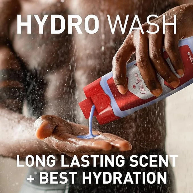 Old Spice Moisturizing Body Wash for Men, Hydro Wash, 2-in-1 Long Lasting Scent & Deep Hydration, 24/7 Shower Fresh, Smoot...