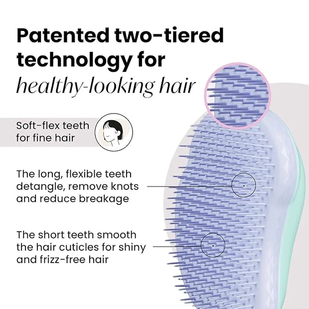 Tangle Teezer Original Detangler Brush, Dry & Wet Hair Brush for Color-Treated, Fine & Fragile Hair Types, Mint Violet - P...