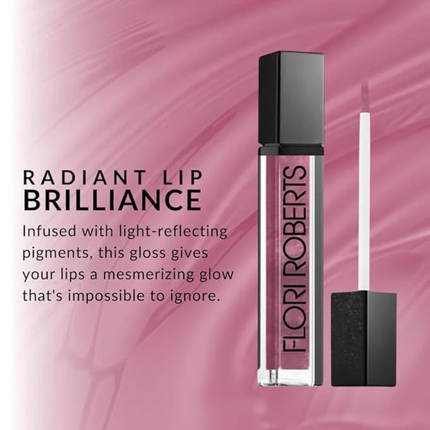 Flori Roberts Mineral Base Lip Shine, Vibrant Lip Gloss Makeup for Women of Color or Deeper Skin Tones, Non-Sticky, Long W...