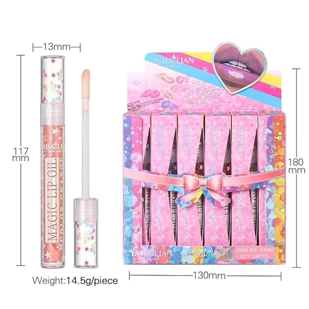 Petansy Shimmery Glitter Lip Gloss 6 Colors Liquid Lipstick Set Plumping Lip Oil | Syrupy gloss | Long Lasting | Moisturiz...