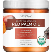velona USDA Certified Organic Red Palm Oil 8 Fl Oz | Food and Cosmetic Grade | in jar | Extra Virgin, Cold Pressed | Skin,...