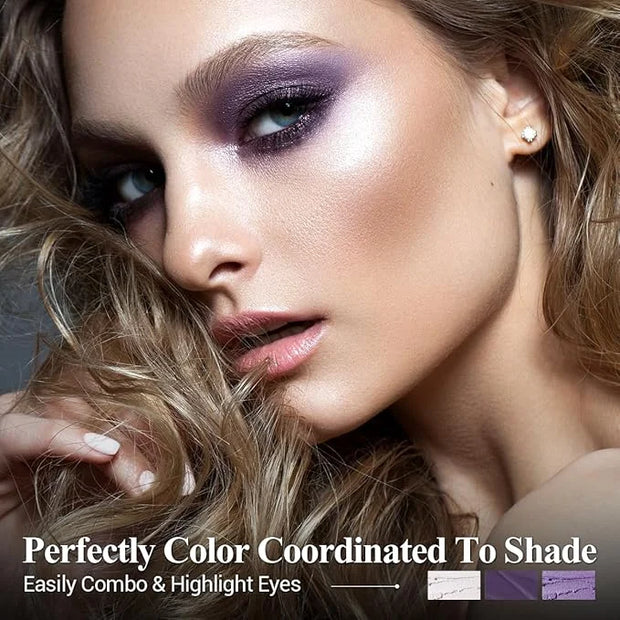 Neutral Eyeshadow Stick Makeup Set, Metallic Shimmer Matte Cream Eye Shadow Eyeliner Brightener Pencil Crayon - Classic 6P...