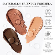 Classic 3PCS Neutral Eyeshadow Stick Makeup Set, Metallic Shimmer Matte Cream Eye Shadow Eyeliner Brightener Pencil Crayon...