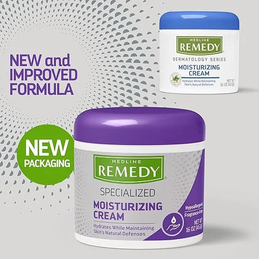 Medline Remedy Specialized Skin Cream, Fragrance-Free (16 oz), 1.5% Dimethicone, Nourishing Moisturizer for Dry Skin, Sulf...