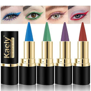 Kaely 4Pcs Light Blue Green Purple Red Gel Eyeliner Pencil,Cream Waterproof Smudge Proof Eye Liner,Halloween Makeup,Eye Bl...