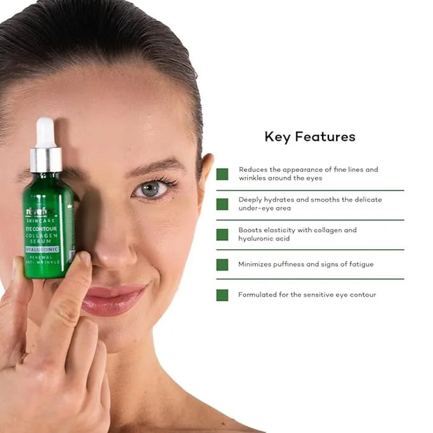 Collagen Hyaluronic Acid Serum; Reduces Dark circles, Puffy Eyes, Wrinkles, Under Eye Bags, Fine Lines. Anti-Aging, Hydrat...
