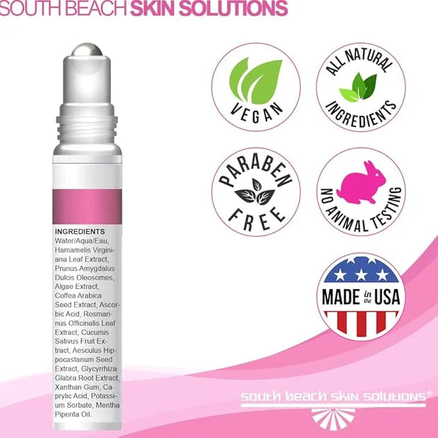 South Beach Dark Under Eye Corrector - Natural Salon Strength Anti Aging Under Eye Cream Treatment - Perfect for Tired Loo...