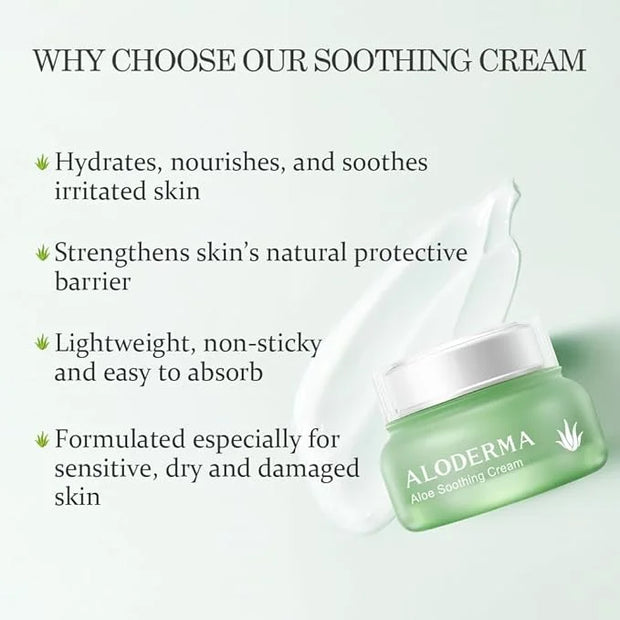 Aloderma Essential Aloe Soothing & Repairing Skin Care Set - 4 Pieces - Gel, Cleanser, Toner, Cream - Product Image