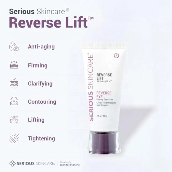 Serious Skincare - Reverse Lift Eye Cream Moisturizer with Peptides - Skin Firming Wrinkle Formula - Temporarily Lift & Fi...
