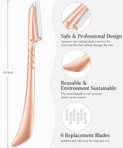 ennva Eyebrow Razor for Women-Eyebrow Trimmer Dermaplaning Tool-Ergonomic Eyebrow Shaper & Facial Razor for Peach Fuzz-Exf...