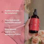 Eve Hansen Skincare Duo: Organic Rose Water Spray (8 oz) & Collagen Face Mask Sheets (Set of 5) – Hydrating & Soothing Car...