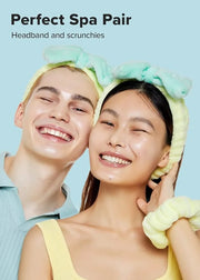 I DEW CARE Hydrogel Eye Patch - Starlit Kitten, 5 EA + Face Wash Headband & Scrunchie Set - Perfect Spa Pair, 1 Count Bund...