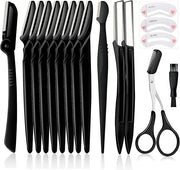 Eyebrow Razor Pack, Multipurpose Dermaplaning Face Razors for Women Facial Hair Removal/Exfoliating/Eyebrow Face Shavers/P...