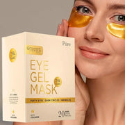 24k Gold Under Eye Mask, Reduce Puffy Eyes, Wrinkles And Undereye Bags (20 Pairs) Dark Circles Under Eye Treatment, Eye Co...
