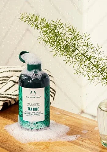 The Body Shop Tea Tree Purifying & Balancing Shampoo for Oily Hair & Scalp, Vegan - Product Image