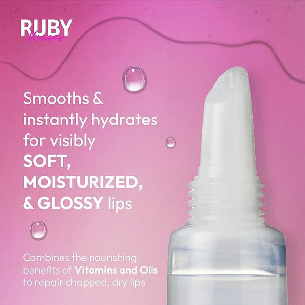 Ruby Kisses Hydrating Lip Gloss Clear Hydrating Lip Gloss (3 PACK) - Product Image