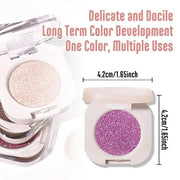 Pressed Single Glittler Eyeshadow Palette, Purple Glitter eyeshadow For Old Women, Pigmented Waterproof Sombras Para Ojos,...