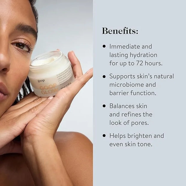 goop Beauty 72-Hour Hydrating Water Cream | Matte Moisturizer for All Skin Types | Niacinamide & Fermented Astragalus Root...