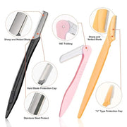 14 in 1 Eyebrow Razor Kit, Professional Dermaplane Face Razor for Women, Eyebrow Trimmer for Hair & Peach Fuzz Remover, Fa...