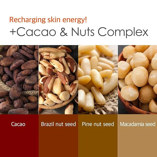 Petitfee Cacao Energizing Hydrogel Eye Mask 60ea (30pairs) - Nourishing Eye Patch with Cacao Seed Butter, Brazil Nut, Pine...
