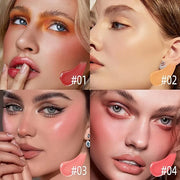 Liquid Blush for Cheeks, Soft Cream Blush with Cushion Applicator, Dewy Finish Matte Velvet Texture, High-Pigmented Blenda...