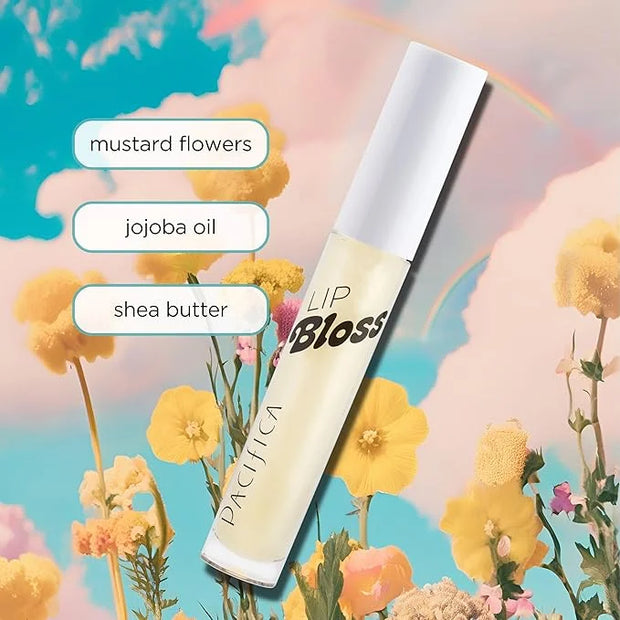 Pacifica Plumping Lip Gloss – Vanilla Bean (Creamy Neutral Tint) Hydrating Lip Oil Balm, Gentle Lip Plumper with Shea & Jo...