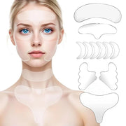 11 Pcs Neck Wrinkle Patches Reusable Silicone Forehead Wrinkle Mask No Adhesive Under Eye Pad for Plump Wrinkles Skin Line...