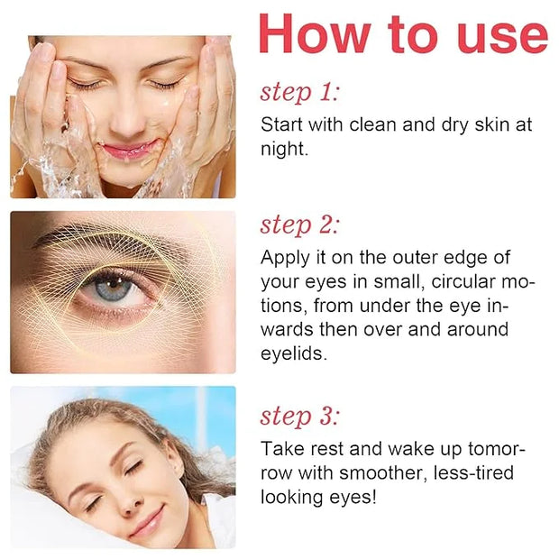 Eye Brightener Stick, Eye Cream for Wrinkles, Vitamin A, C, E and Peptides Minimizes Smoothens Wrinkles in 3-4 weeks (Reti...