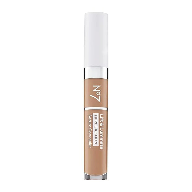 No7 Lift & Luminate Triple Action Serum Concealer - Truly Medium - Anti Aging Liquid Concealer Makeup for Blemishes & Dark...