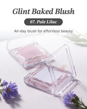 Glint Baked Blush (Pale Lilac, 0.08oz) - Long-Lasting, All-Day Face Blush Powder for a Natural Look. Korean Skin Care, Kor...