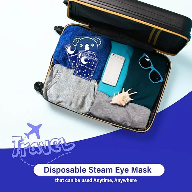 20 Packs Men's Steam Eye Mask,Heated Eye Mask for Dry Eyes Dark Circles Puffy Eyes,Disposable SPA Warm Compress,Travel Ess...