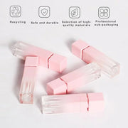 FZBNSRKO 6Pcs Gradient Pink Lip Gloss Tube Vial Empty Refillable Lipstick,Lip Gloss DIY Makeup Lipstick Tube Feminine Prod...