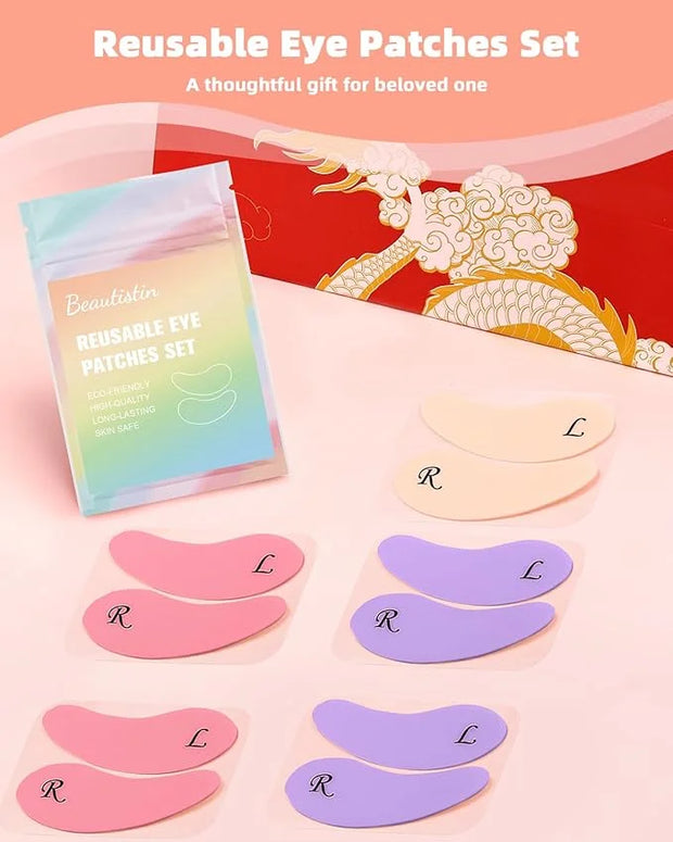 Under Eye Patches Silicone - 5 Pairs Reusable Eye Patches, Eye Wrinkle Patches, Reusable Under Eye Mask, Plump Fine Lines ...