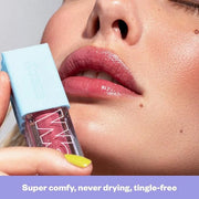 Kosas Wet Lip Oil Gloss - Hydrating Lip Plumping Treatment with Hyaluronic Acid & Peptides, Non-Sticky Finish (Malibu) - P...