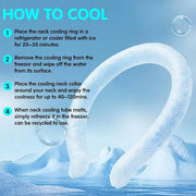 2 PCS Small Ice Collar, Kid Neck Cooling Tube, Wearable Cooling Neck Wraps for Summer Heat I Hands Free Cold Pack, Reusabl...