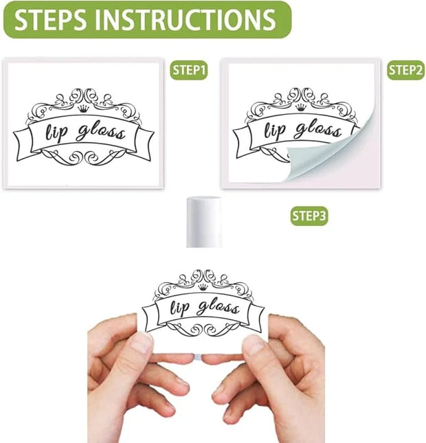 OLYCRAFT 100Pcs Self-Adhesive Lip Balm Tag Wrapping