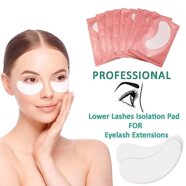 50 Pairs Under Eye Pads, Lint Free Lash Extension Eye Gel Patches for Beauty Salon False Eyelash Extensions Grafting, Hydr...