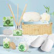 Spa Gift Basket - Tea Tree Bath Set With Shower Gel, Bubble Bath, Hand Cream, Soap, Salt, Essential Oil - Luxury Body Gift...