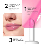 Hydrating Lip Glow Oil, Plumping Moisturizing Lip Oil Gloss, Smooth Lip Lines Plump Lip,Transparent Plumping Clear Glossy ...