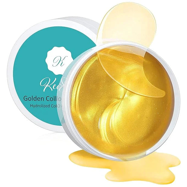 24K Gold Under Eye Patches For Wrinkles- Gold Eye Patches for Puffy Eyes - Dark Circles Under Eye Treatment - Anti-aging G...