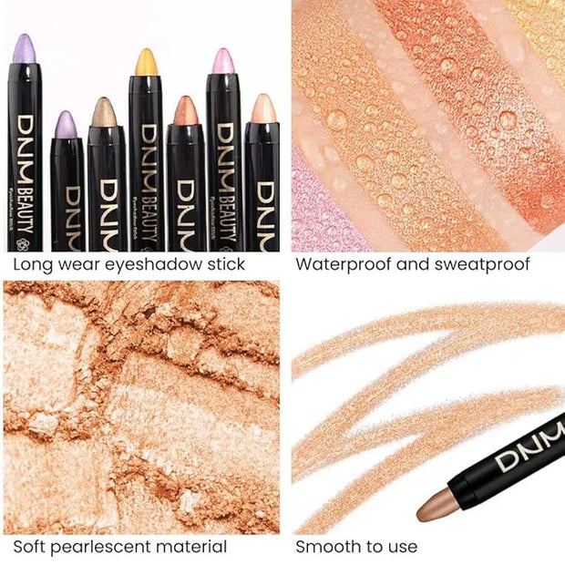 Kaely 2Pcs Cream Eyeshadow Stick Set for Eyes,Rose Gold & Beige Gold Shimmer Pen,Eye Brightener Halloween Makeup,sombras p...