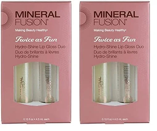 Mineral Fusion Twice As Fun, Hydro-Shine Lip Gloss Duo (Pack of 2) - Product Image
