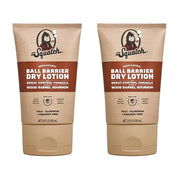 Dr. Squatch Ball Barrier Dry Lotion, No Mess Body Powder Lotion for Men, Made With Natural Ingredients - 2-Pack Wood Barre...