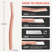 ZOMCHI Eyebrow Razor, Face Razors for Women&Men, Eyebrow Trimmer Shaper with Precision Cover,Facial Shaver with 6 Blades (...