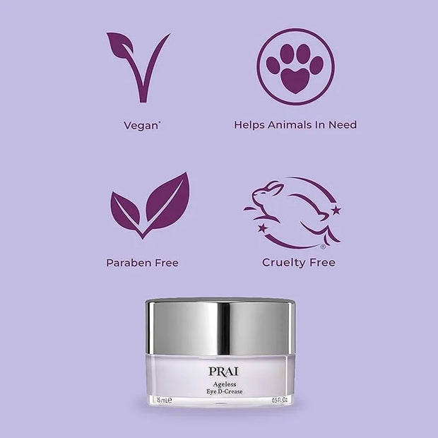 PRAI Beauty Ageless Eye D-Crease, Anti-Aging Eye Cream for Instantly Ageless-Looking Eyes, Under Eye Cream - Product Image