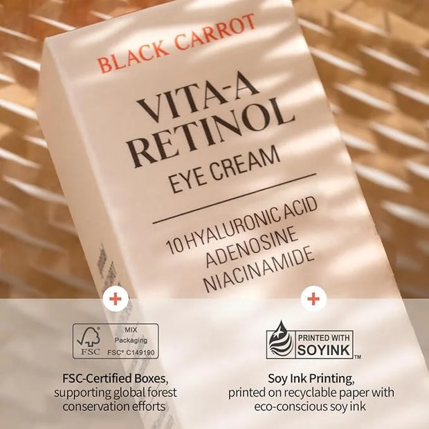 GOODAL Black Carrot Vita-A Retinol Eye Cream, Daily Cream for Under Eye, Smoothing Skin Care, K-Beauty, Korean Skincare - ...