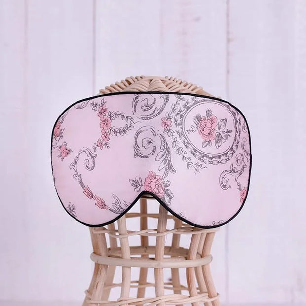Maxfeel 100% Pure Silk Eye Mask - Sleep Eye Cover in Floral Colors (#1) - Product Image