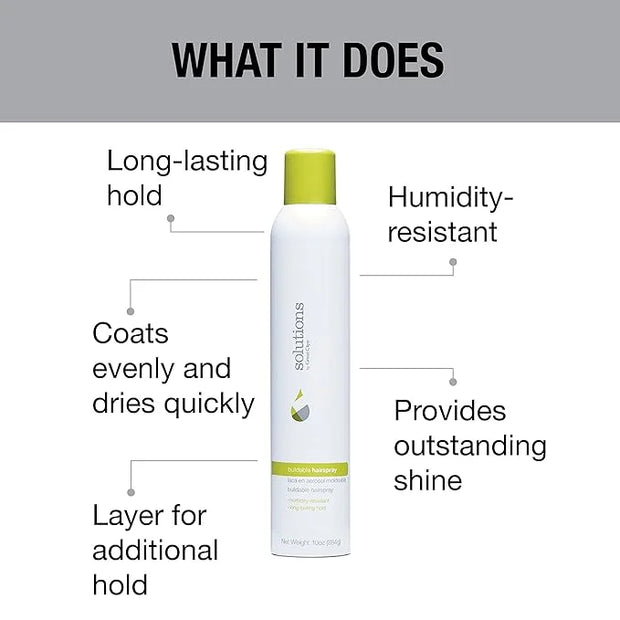 GREAT CLIPS Solutions Buildable Hairspray, 10oz | Protects Against Humidity | Provides Long-Lasting Hold & Shine | For All...