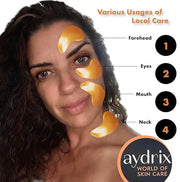 24K Gold Under Eye Mask Treatment - Corrects Puffy Eyes, Dark Circles - Reduces Wrinkles, Fine Lines and Hydrates Your Ski...